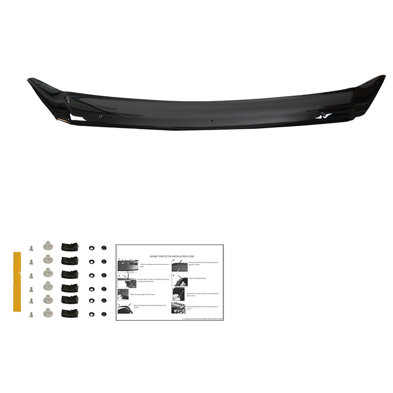 Protection du capot sur mesure pour Ford Transit Custom MK1 2012-2018 - Noir brillant