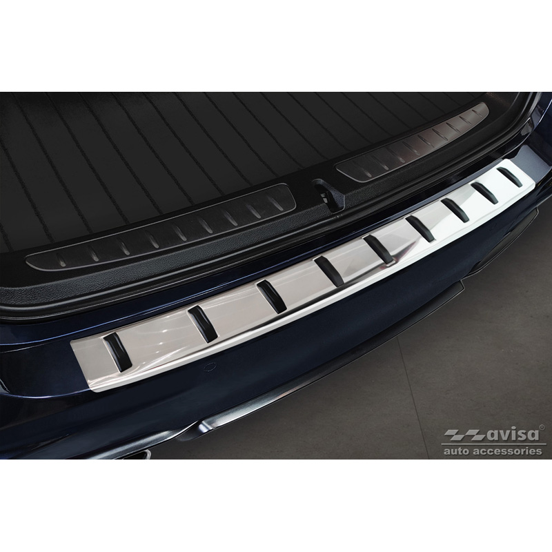 Protection de seuil arrière inox sur mesure pour BMW Série 3 (F31) Touring (incl. Paquet M) 2012-2015 & Facelift 2015-2019 'STRONG EDITION'
