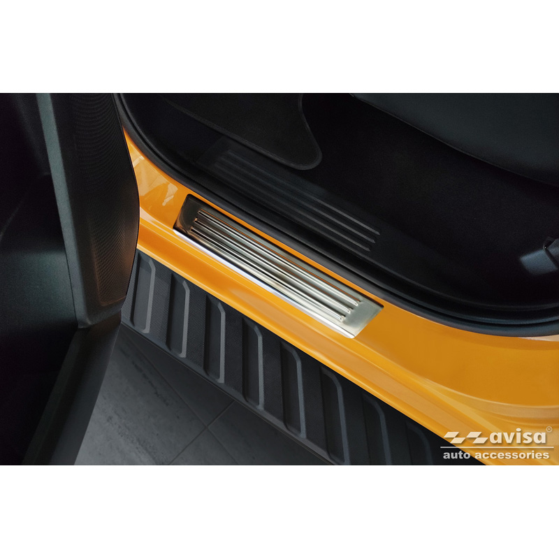 Seuils de portes inox sur mesure pour Ford Ranger VI 2022- 'Lines' - 4-pièces