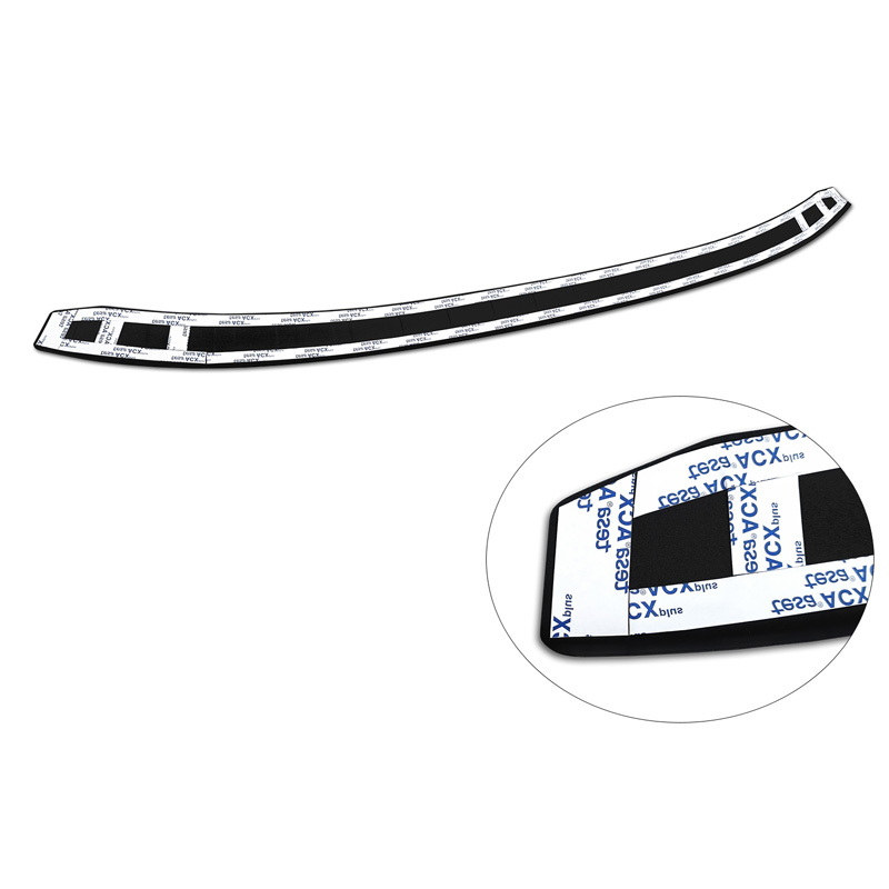 Protection de seuil arrière inox noir mat sur mesure pour BMW i3 (i01) 2013-2017 & FL 2017-2022 'Ribs'