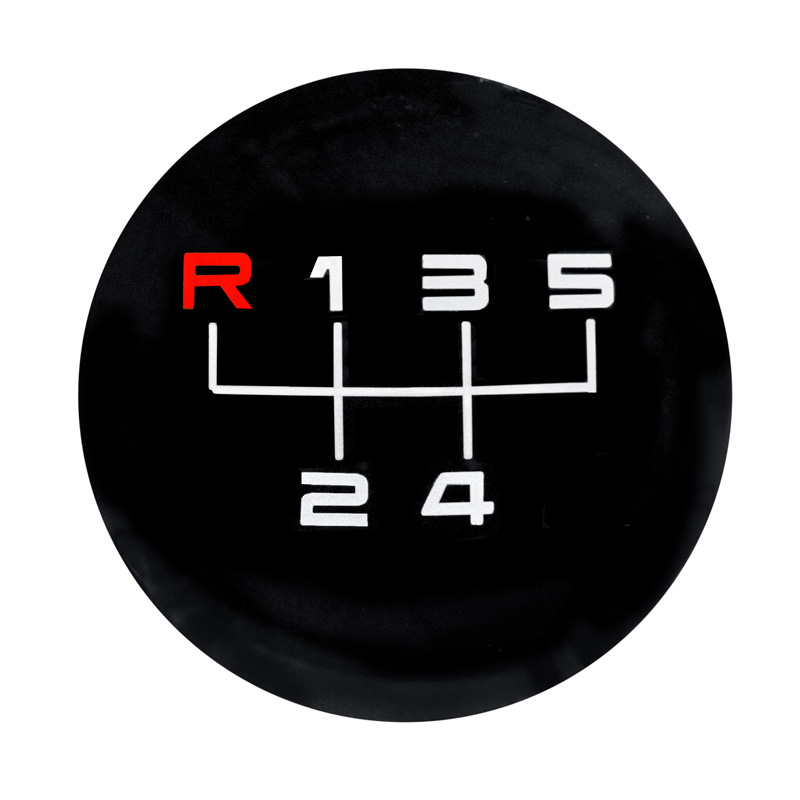 Simoni Racing Pommeau de Vitesse Rev - Noir incl. 3 Schémas de Passage des Vitesses