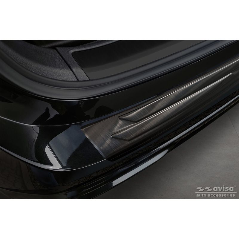 Protection de seuil arrière inox noir sur mesure pour Lexus RX V 2022-