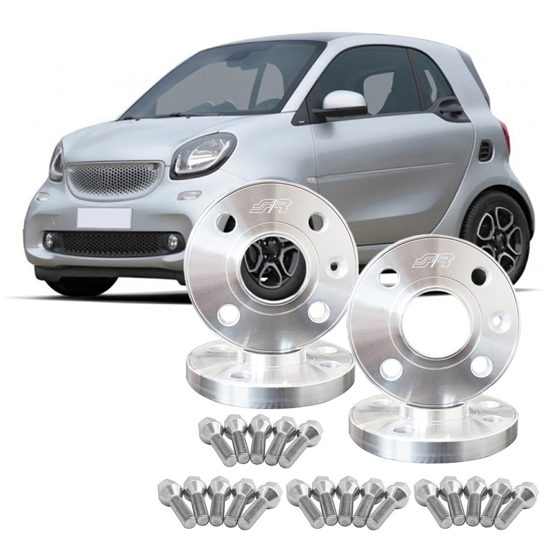 Simoni Racing Kit d'Élargisseurs de Roue en aluminium - 2x16,5mm(AV) - 2x16,5mm(AR) (Moyeu 60,1mm) avec boulons de roue - sur mesure pour Smart divers