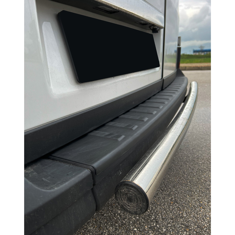 Protection de seuil arrière sur mesure pour Volkswagen Crafter MK2 2016- & MAN TGE MK1 PreFacelift 2016- - Noir mat