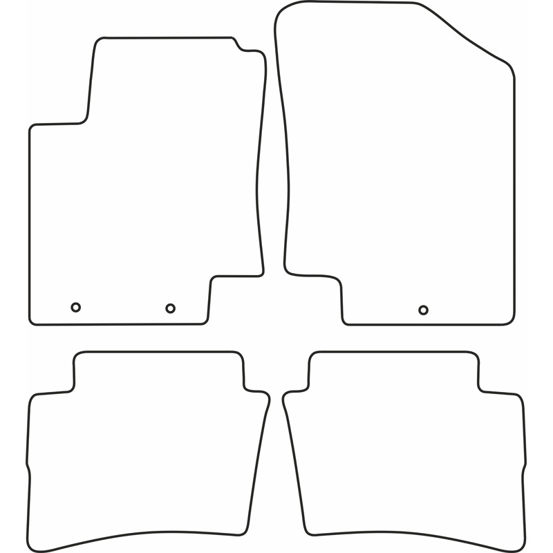 Set de tapis de sol sur mesure pour Hyundai i20 2009-2015