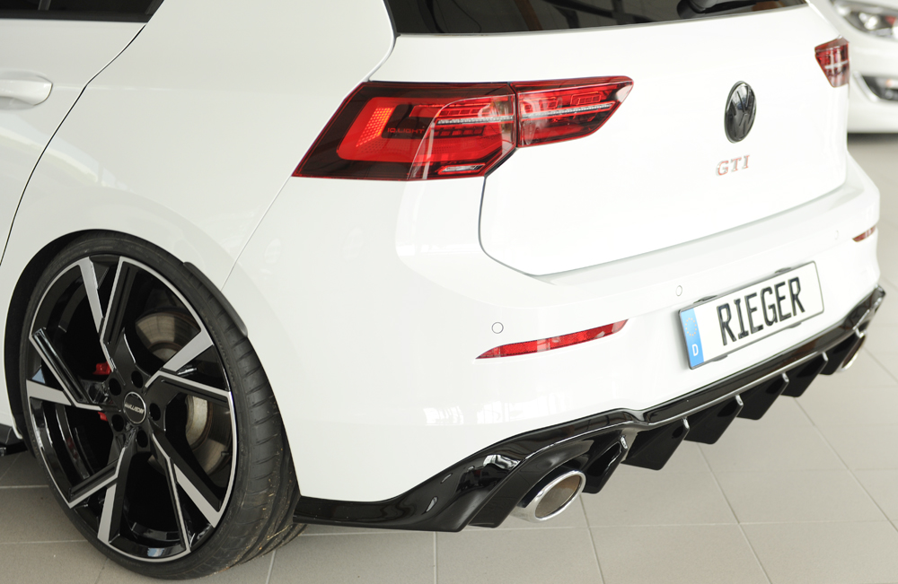 Diffuser Volkswagen Golf 8 GTI Clubsport Rieger Glans Zwart