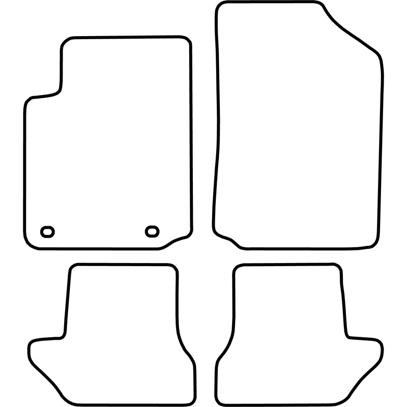 Set de tapis de sol en velours sur mesure pour Citroen C3 Pluriel 2002-2005