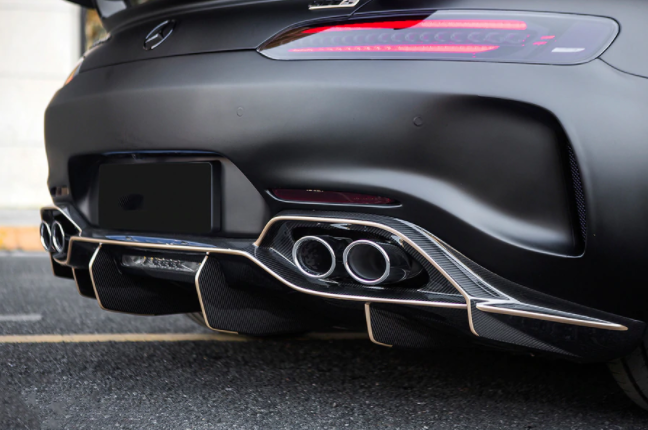 Mercedes Benz AMG GT/GTS/GTC IMP Style Deels Carbon Fiber Achterbumper met Diffuser 2015-2016