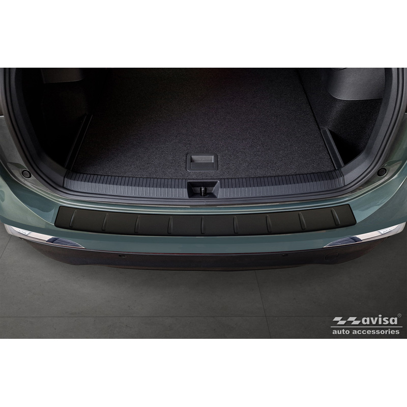 Protection de seuil arrière inox noir mat sur mesure pour Volkswagen Tiguan (CT1) 2024- 'Ribs'