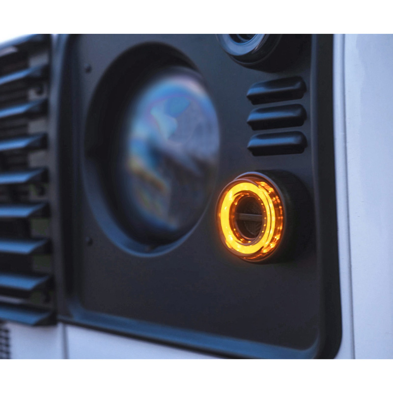 Glohh GL-2 Feux avants LED sur mesure pour Landrover 90/110 1983-1990 & Defender (LD) 1990-2016 - Claire (4-pièces)