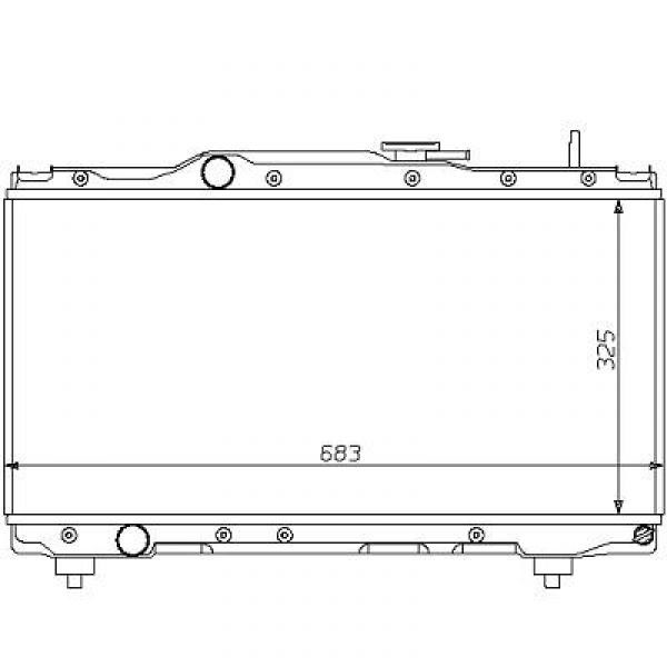 Radiator TOYOTA CARINA E 92-97 325x683 1.61.8