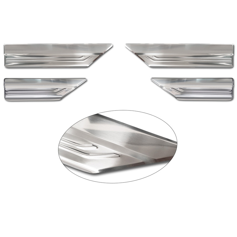 Seuils de portes inox sur mesure pour Lexus RX V 2022- 'Lines' - 4-pièces