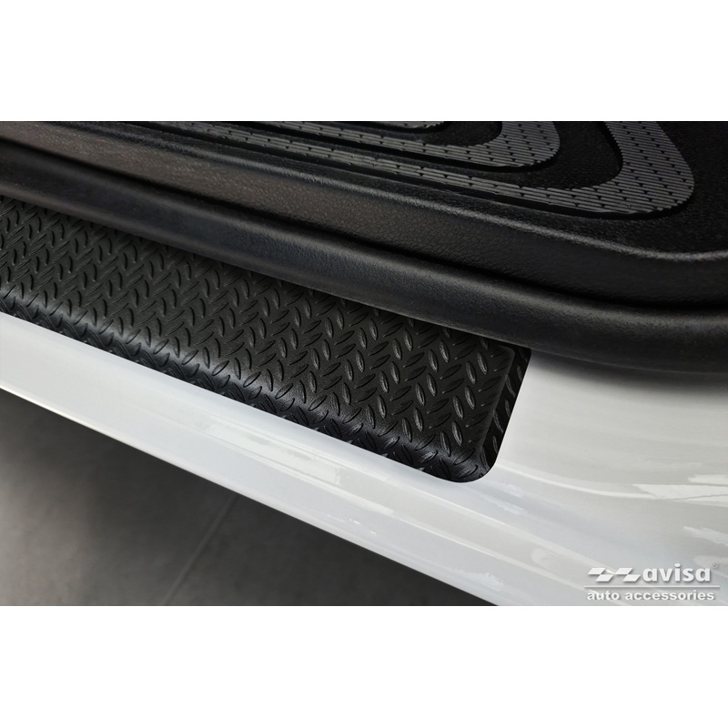 Seuils de portes aluminium 'Riffled Plate' sur mesure pour Mercedes Vito III / Classe V (W447) 2014- - 2-pièces - Noir
