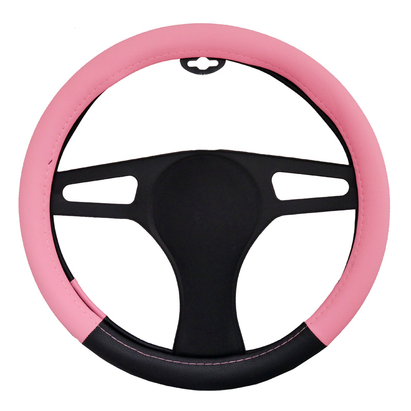 Simoni Racing Couvre-Volant Pink Lady - Eco-Cuir Noir/Rose - 37-39cm