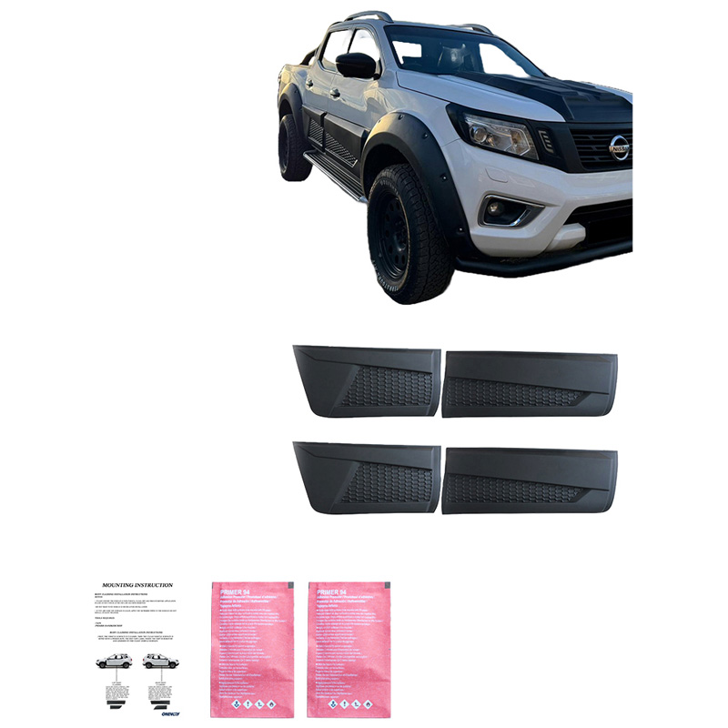 Jeu de baguettes de porte sur mesure pour Nissan Navara NP300 (D23) 2014-2021 (Jumbo) - Noir mat