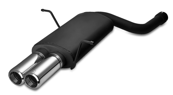 Échappement sur mesure pour BMW E46 6-Cylindre Sedan/Coupe/Touring 320i 110kW/323i 125kW/328i 142kW 1998-2005 (avec 1 connection) 2x 80mm