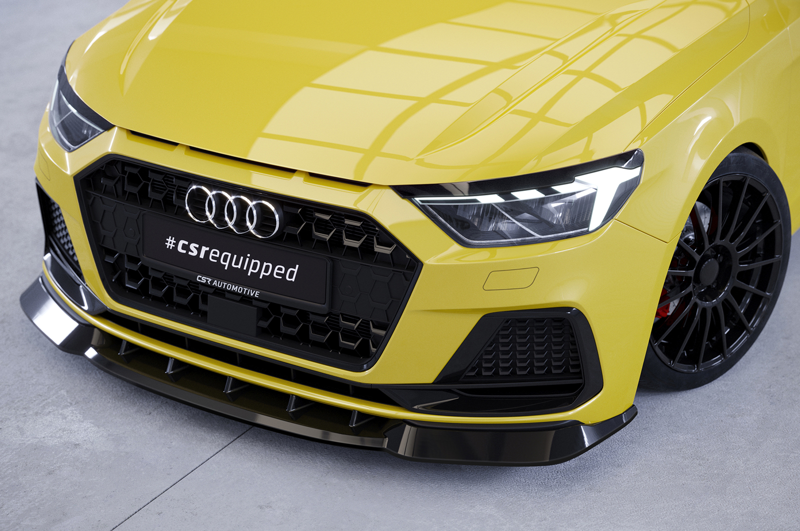 Koplampspoiler Audi A1 (Type GB) CSR Glans Zwart