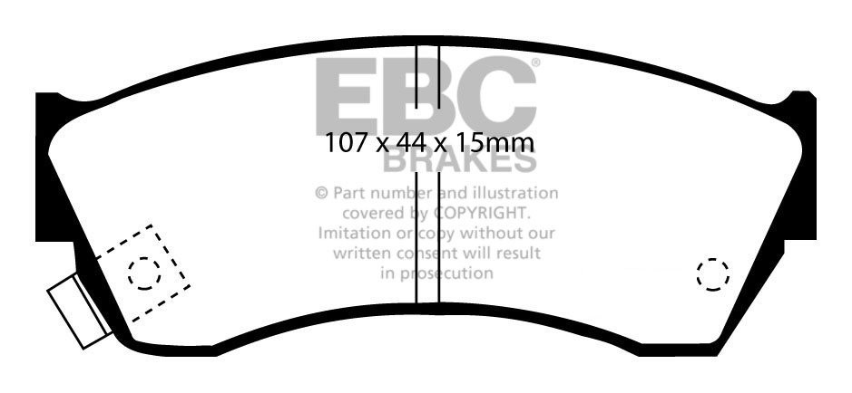 EBC Brakes SUZUKI Swift 1.3 (AB35S) 92-97 Remblokken voorzijde