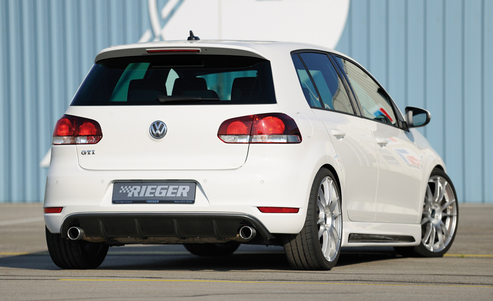 Diffuser Volkswagen Golf 6 GTI GTD Rieger Mat Zwart