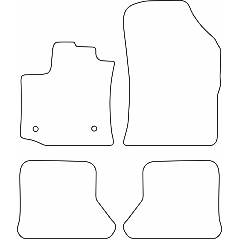 Set de tapis de sol sur mesure pour Dacia Dokker 2013-