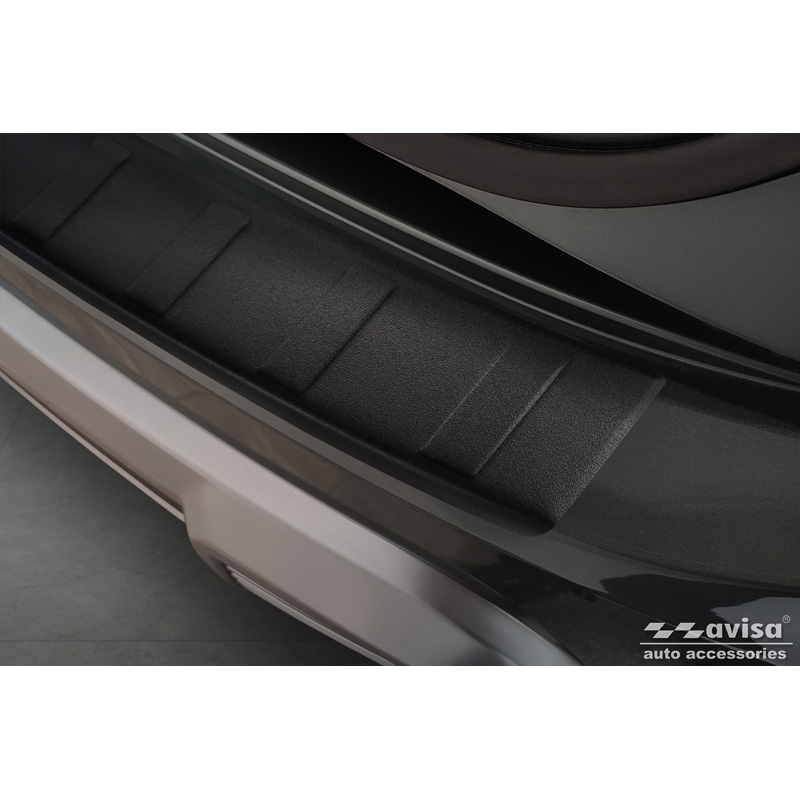 Protection de seuil arrière inox noir mat sur mesure pour SsangYong Torres (J100) 2022- 'Ribs'