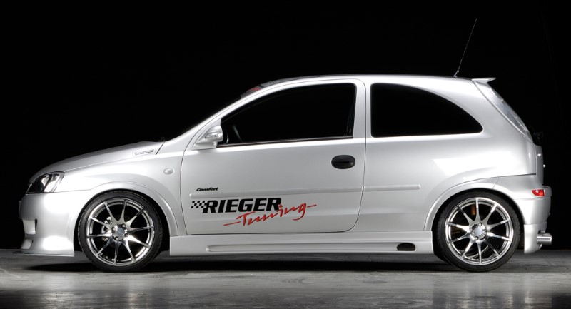 Zijskirts Opel Corsa C GTC Rieger met uitsnede