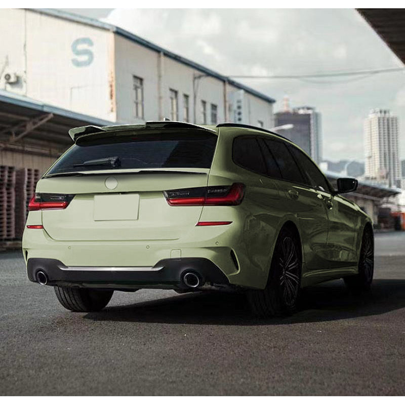 Becquet de toit (Spoiler Cap) sur mesure pour BMW Série 3 G21 Touring 2019- (ABS Noir Luisant)