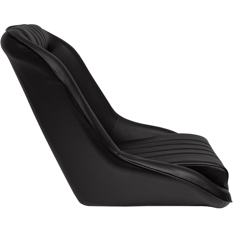 Siège baquet 'Classic' - Simili Cuir Noir - Dossier fixe - incl. glissières