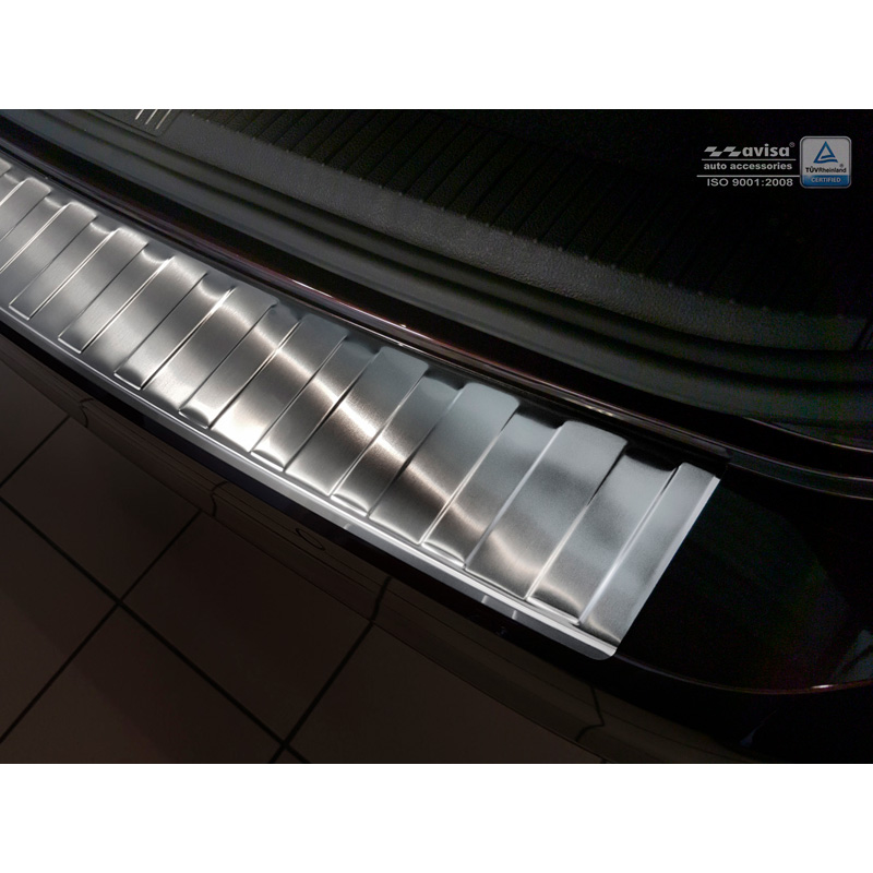 Protection de seuil arrière inox sur mesure pour Volkswagen Passat 3G Variant 2014-2019 & 2019-2023 'Ribs'