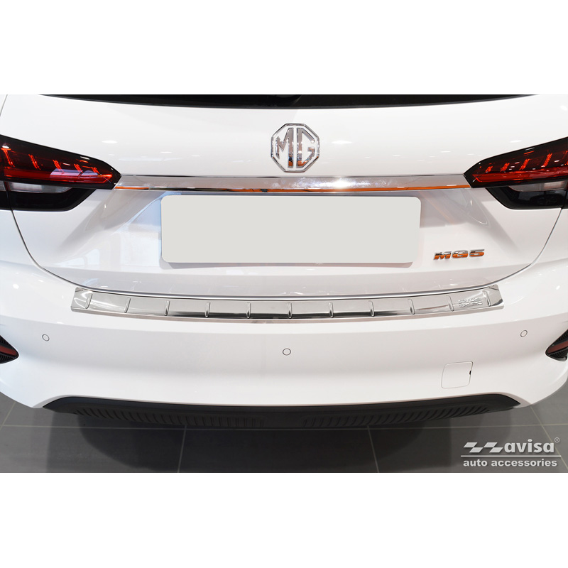Protection de seuil arrière inox sur mesure pour MG 5 SW (EV) 2022- 'British Flag'