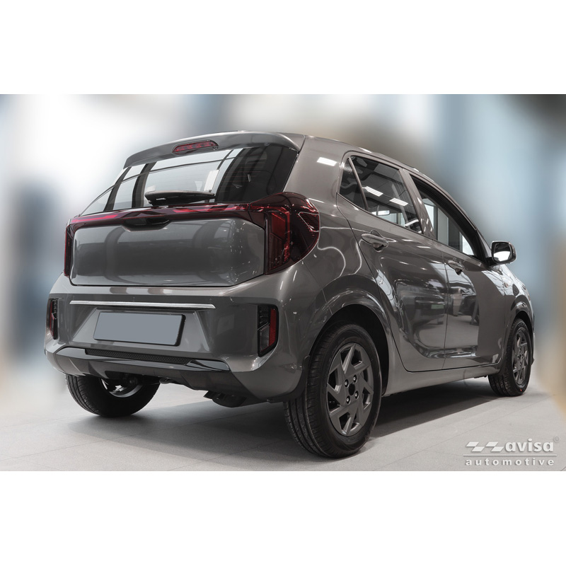Avisa Revêtement d'habillage du hayon du coffre inox brossé sur mesure pour Kia Picanto III (JA) Facelift 2024-