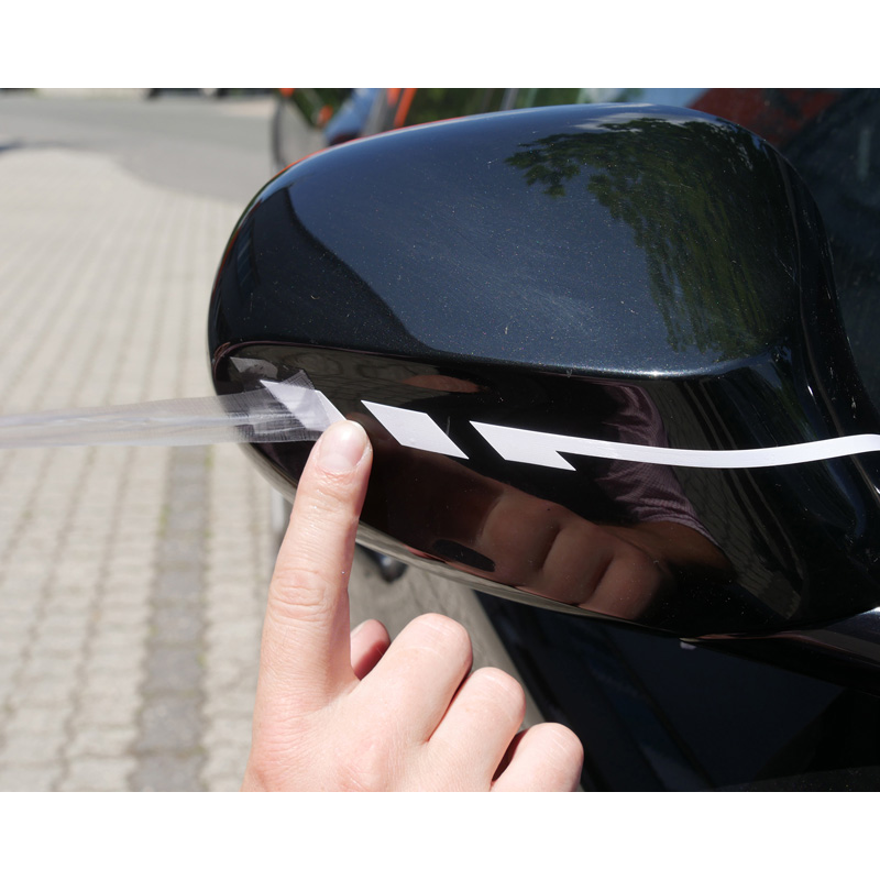 Foliatec PIN-Striping pour Coques de Rétroviseurs noir - Largeur = 1,3cm: 2x 35,5cm