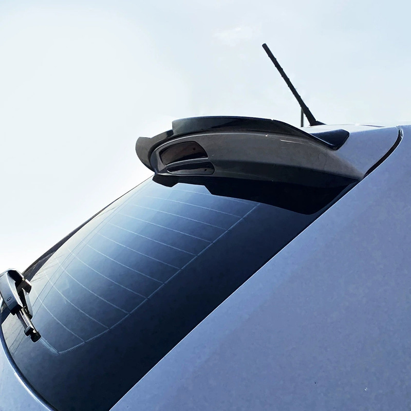 Becquet de toit (Spoiler Cap) sur mesure pour Volkswagen Polo VI (AW) 2017- (ABS Noir Luisant)