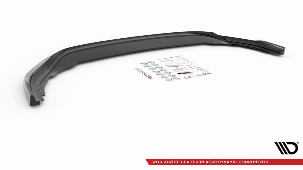 Voorspoiler V.6 Volkswagen Golf 8 R Maxton Glans Zwart