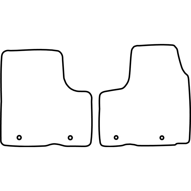 Set de tapis de sol en velours sur mesure pour Opel Vivaro 2014-2019 (seulement avant)