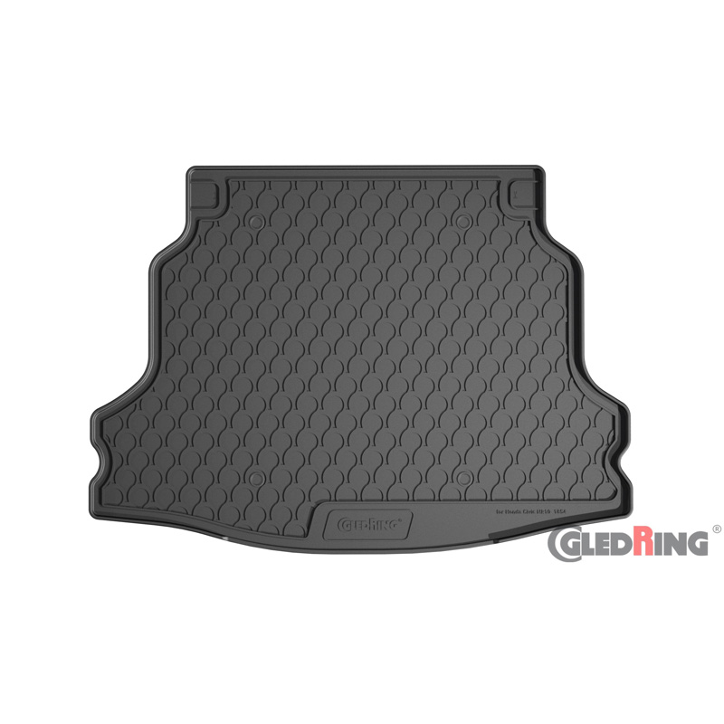 Coquille coffre-arrière Rubbasol (caoutchouc) sur mesure pour Honda Civic X HB 5-portes 2017-2022 (avec roue de secours)
