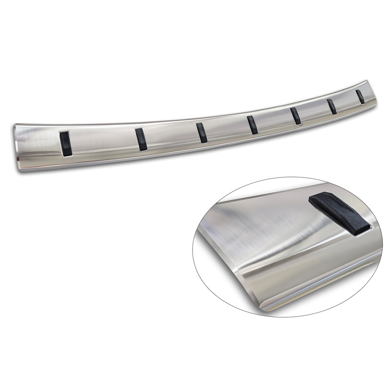 Avisa Protection de seuil arrière inox sur mesure pour Mercedes Classe-E Estate S213 2016-2023 (incl. E53 AMG) 'STRONG EDITION'