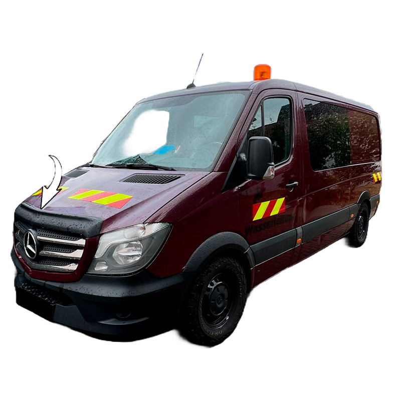 Protection du capot sur mesure pour Mercedes Sprinter W906 Facelift 2014-2018 - Version 2 - Noir mat