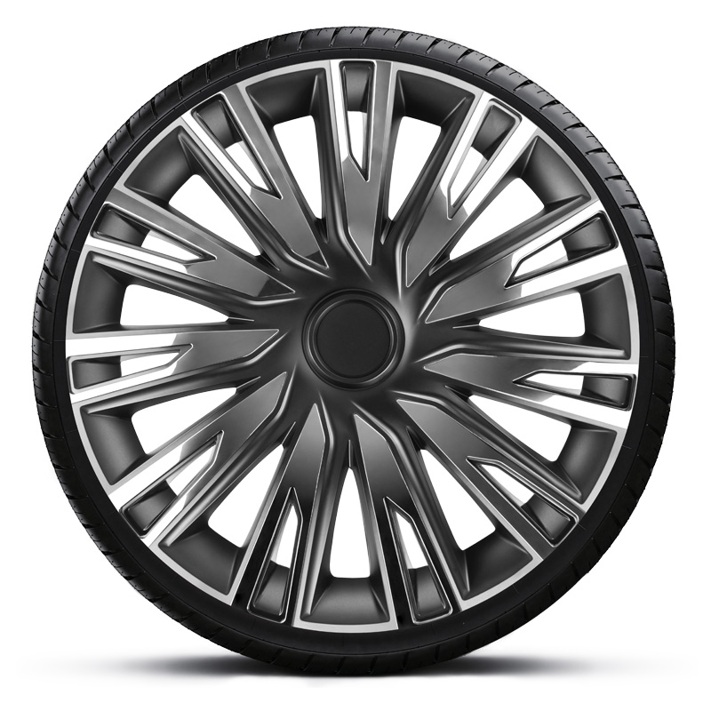 Jeu d'enjoliveurs Copra 16-inch chromé/noir