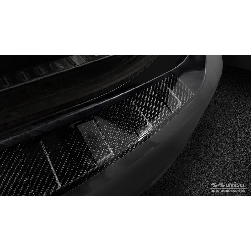 Protection de seuil arrière carboné 3D sur mesure pour Volvo V90 2016-