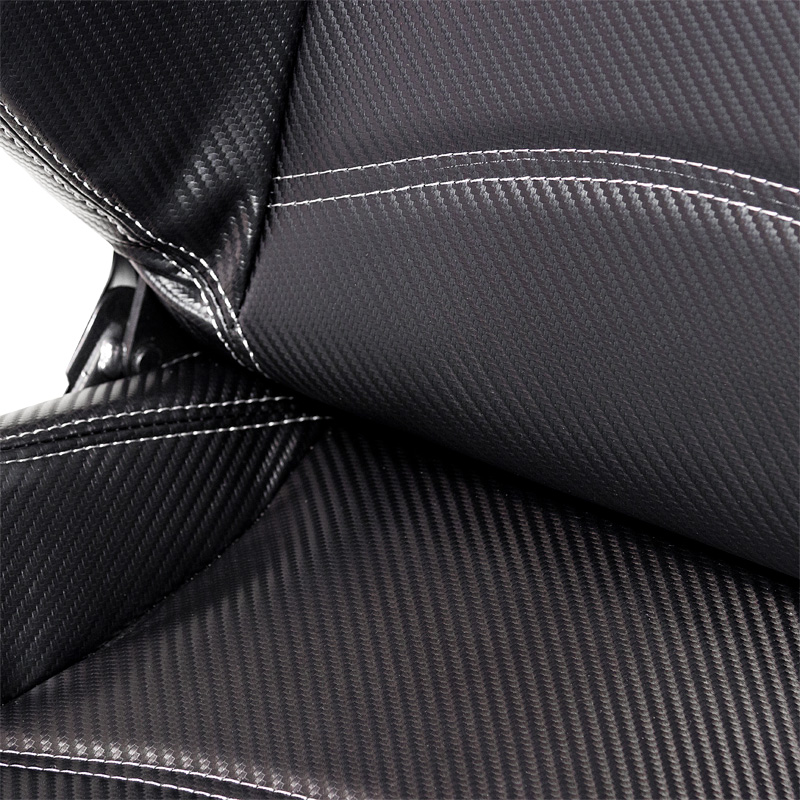 Siège baquet 'Type Z' - Noir Look-Carboné - Dossier réglable - incl. glissières