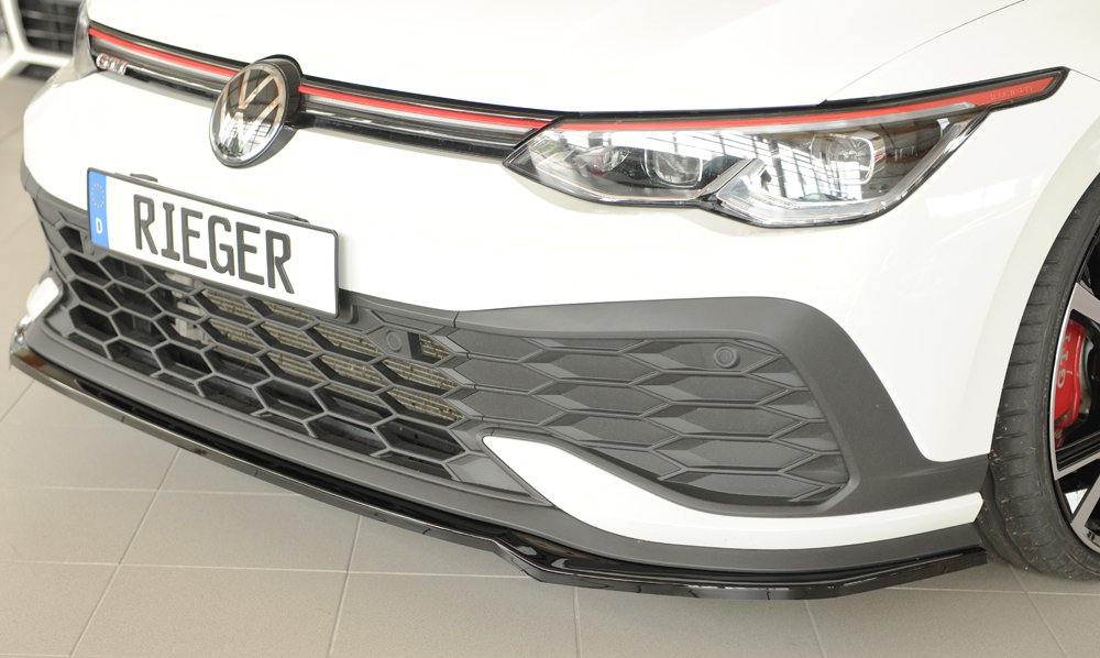 Voorspoiler Volkswagen Golf 8 GTI Clubsport Rieger Glans Zwart