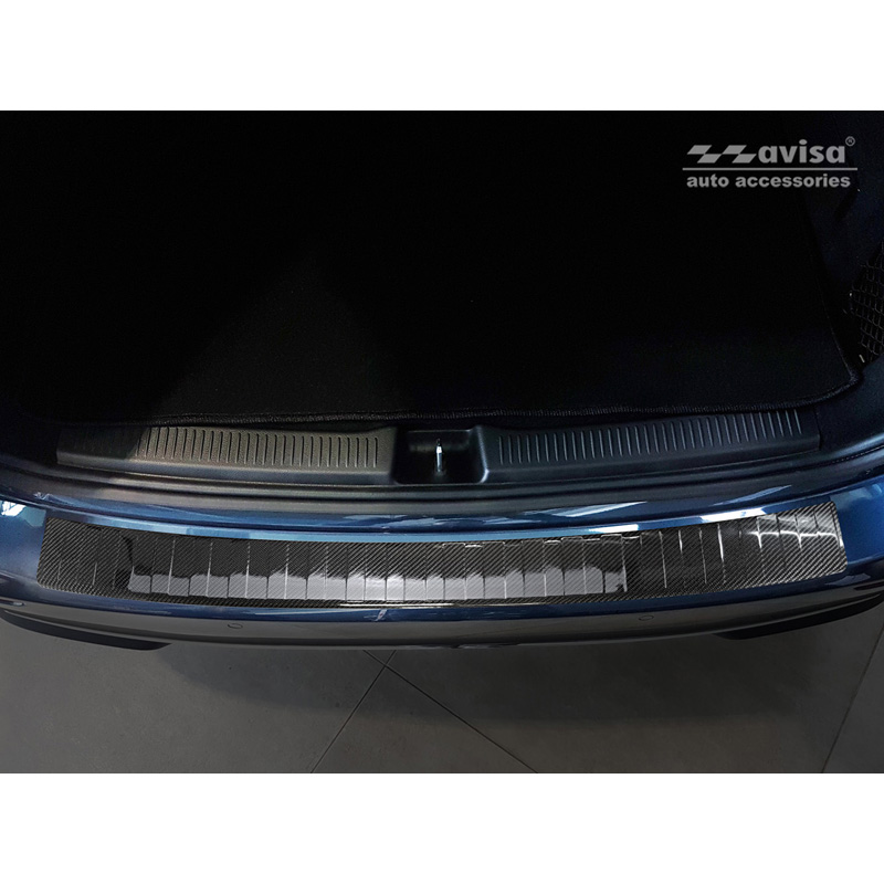Protection de seuil arrière carboné 3D sur mesure pour Mercedes Classe-B W247 2019-
