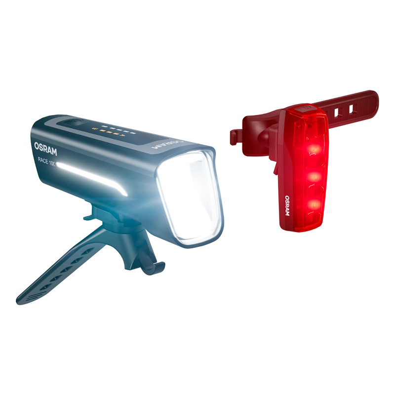 Osram LEDsBIKE® Race 100 Set - Ensemble d'éclairage pour vélo - y compris la fonction de feu de freinage automatique