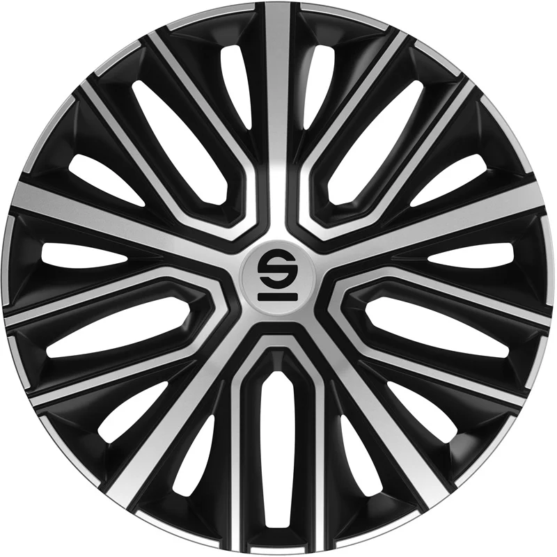 Sparco Enjoliveurs Modena - 14-pouces - Noir/Argent - Set de 4 pièces