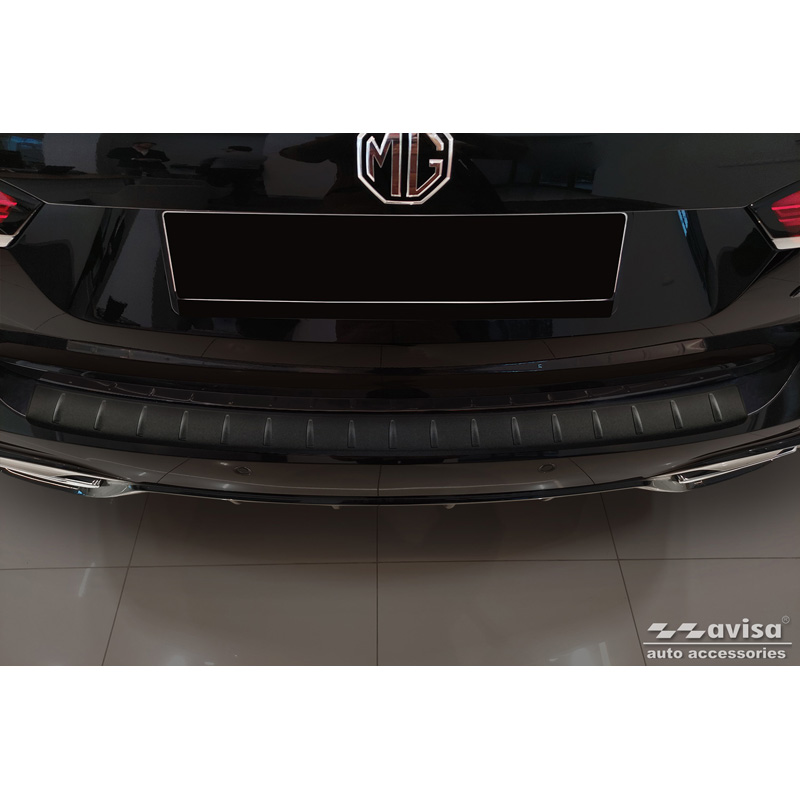 Protection de seuil arrière inox noir mat sur mesure pour MG (E)HS Facelift 2020-2023 & Facelift 2023-2024 'Ribs'