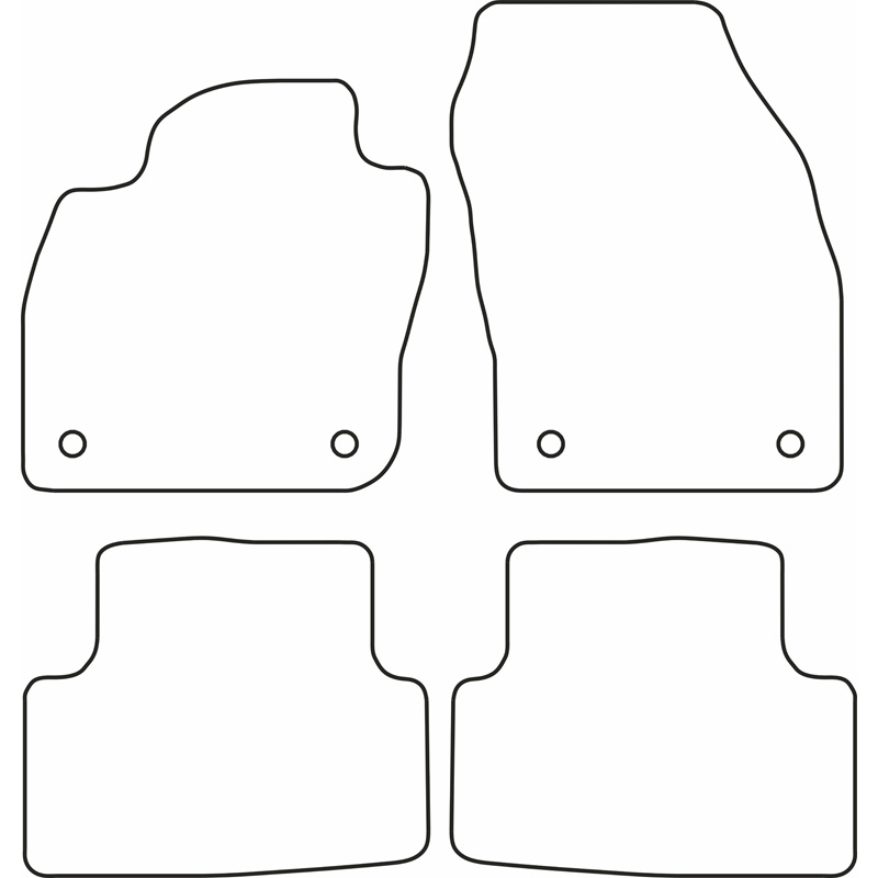 Set de tapis de sol sur mesure pour Volkswagen T-Cross 2019-
