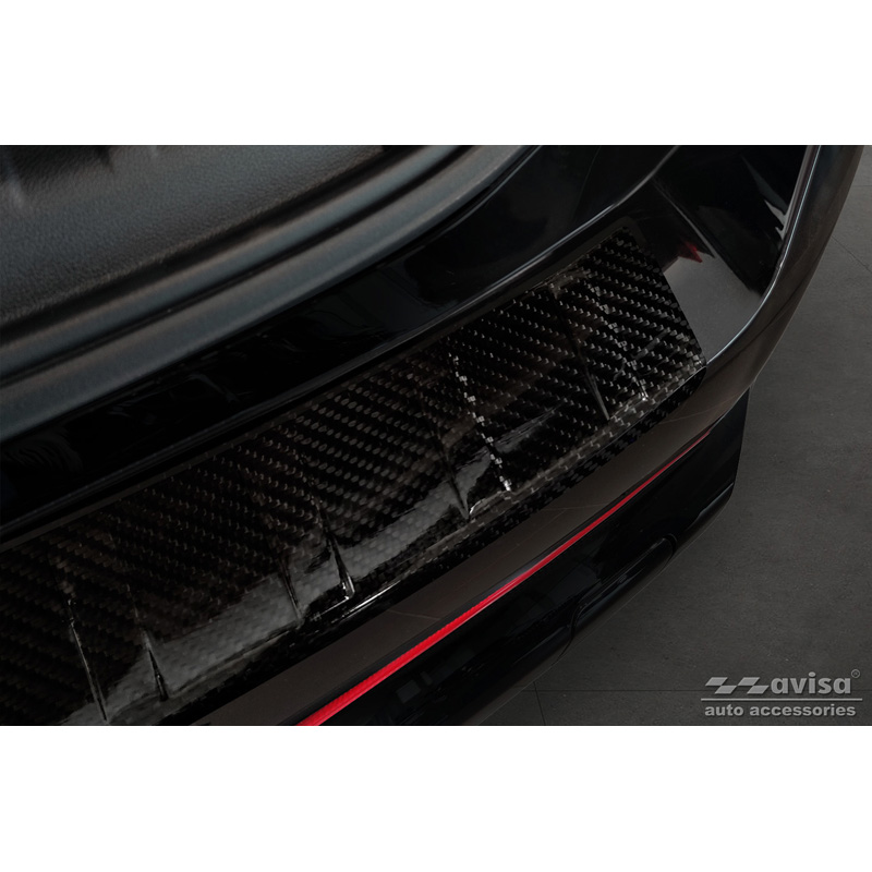 Protection de seuil arrière carboné 3D sur mesure pour BMW X1 U11 / U11 xLine 2022- 'Ribs'
