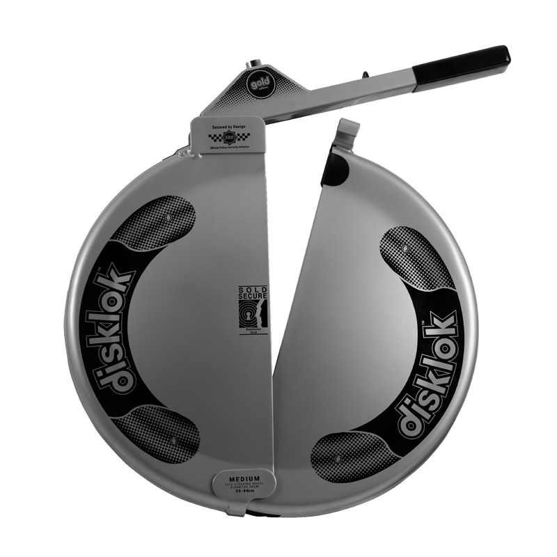 Disklok Antivol Bloque-Volant 'Gold Edition' - Taille Medium - 39-44cm - Argent - SCM MP-03 homologué