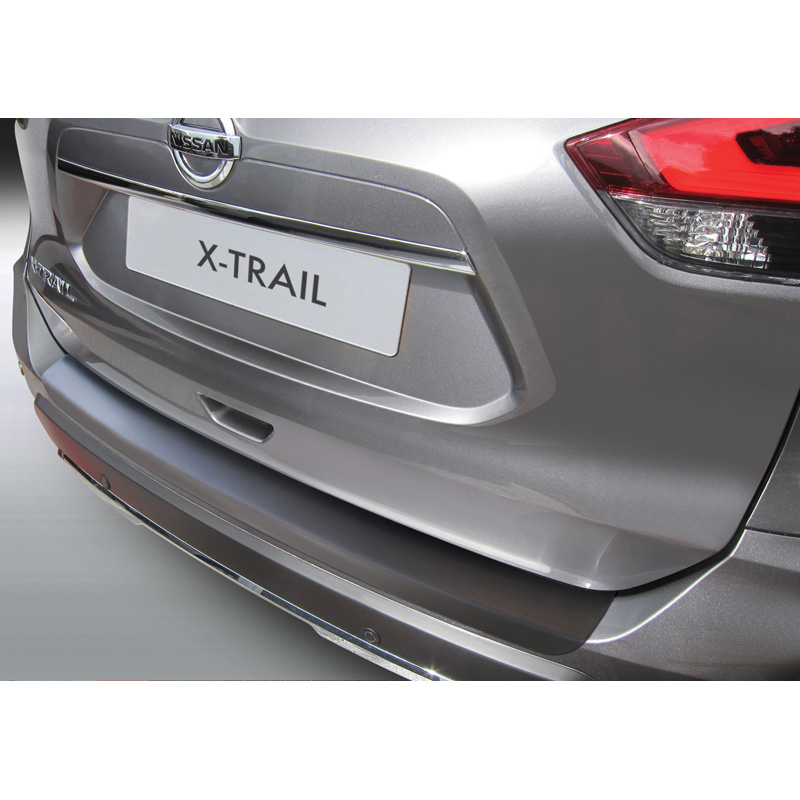 Protection de seuil arrière (ABS) sur mesure pour Nissan X-Trail 2017-2022 Noir
